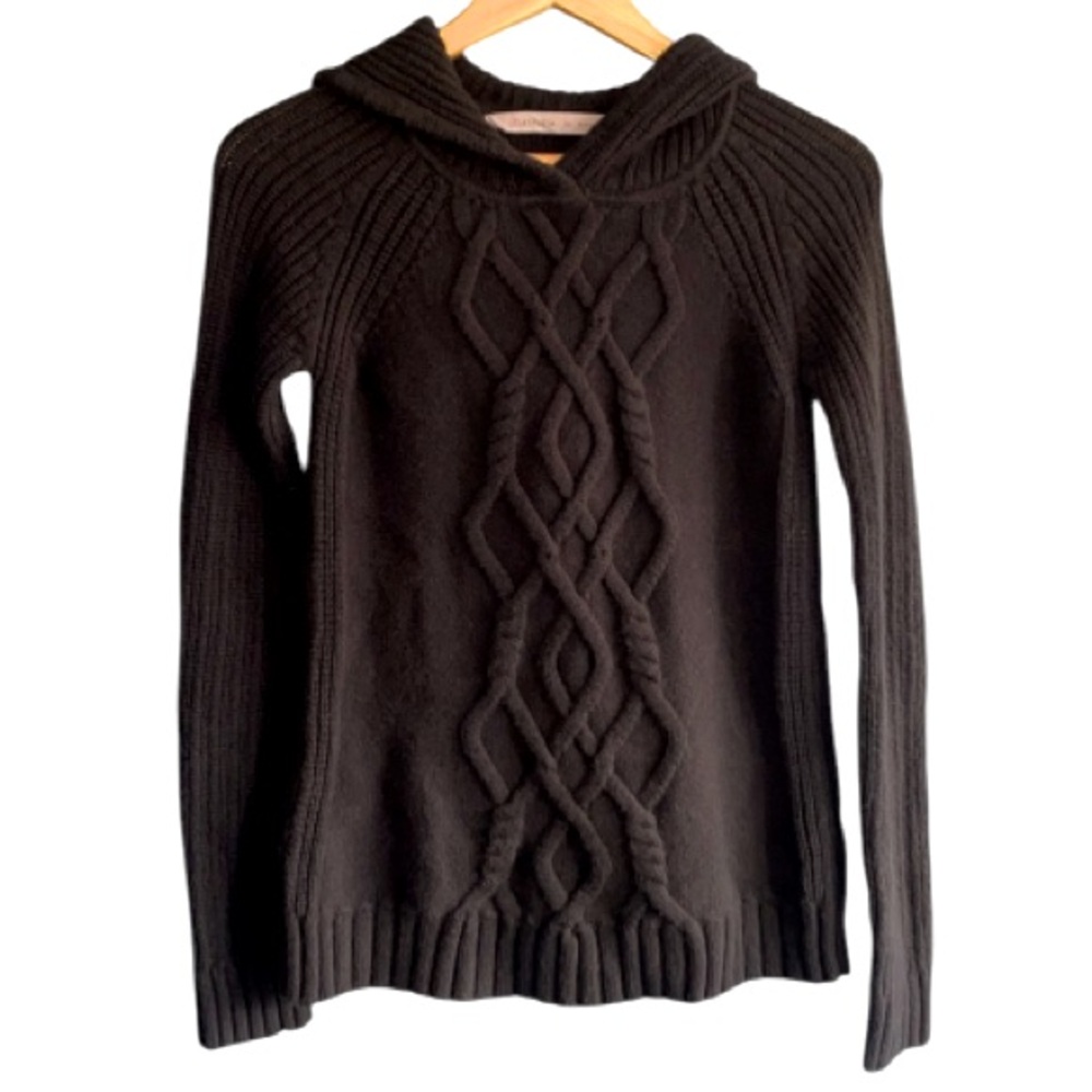 Athleta Cold Spell 100% Merino Wool hooded thick knit Sweater